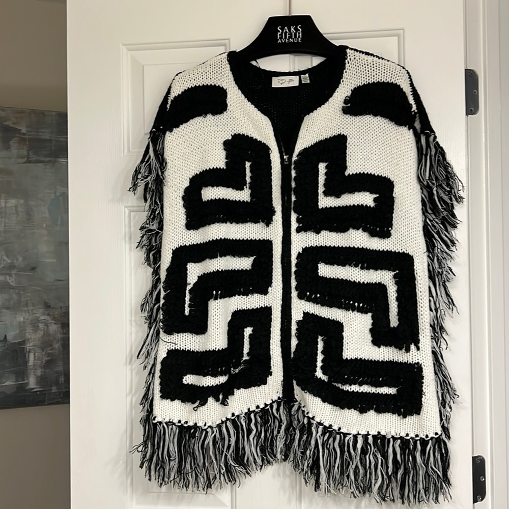 RD Style Zip Sweater Poncho